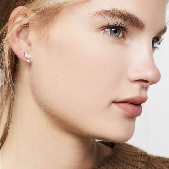 Adina Reyter 14K real diamond stud earrings - Picture 3 of 6